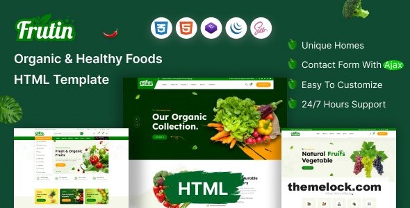 Frutin - Organic & Healthy Food HTML Template