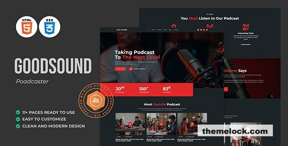 Goodsound - Podcaster HTML Template