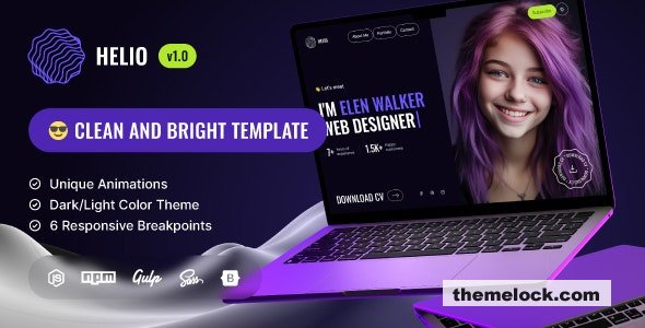Helio - Coming Soon and Landing Page Template