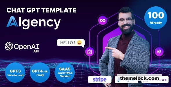 AI Chat GPT OpenAI - AIgency - SAAS and HTML 5 version