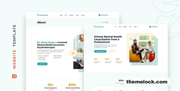 Talking Minds – Psychotherapist Website Template