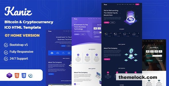 Kaniz - Bitcoin & Cryptocurrency HTML Template