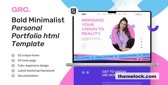 Grace - Creative Personal Portfolio Website HTML Template
