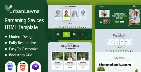 Urban Lawns - Gardening HTML Template