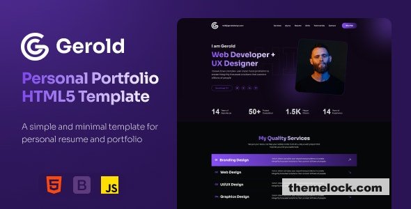 Gerold - Personal Portfolio HTML Template