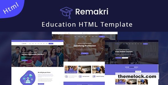 Remakri - Education Course HTML Template
