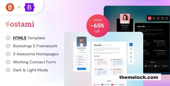 Bostami v1.01 - Personal Portfolio HTML Template