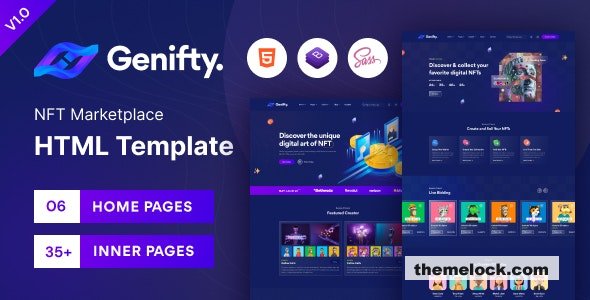 Genifty - NFT Marketplace HTML Template