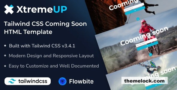 XtremeUP - Tailwind CSS Coming Soon HTML Template