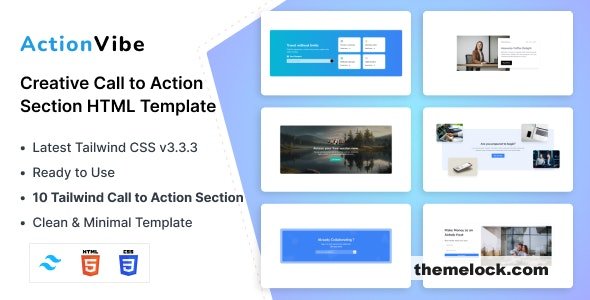 ActionVibe - Tailwind Call to Action Section Template