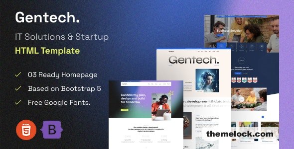 Gentech – IT Solutions & Startup HTML Template