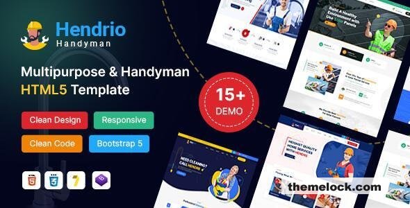 Hendrio – Multipurpose and Handyman Plumbing HTML5 Template