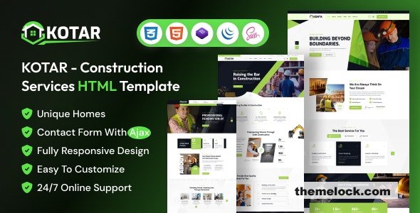 Kotar - Construction Company HTML Template