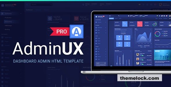 Adminux PRO - Dashboard HTML Bootstrap 4, Angular 8, React, laravel Starterkit
