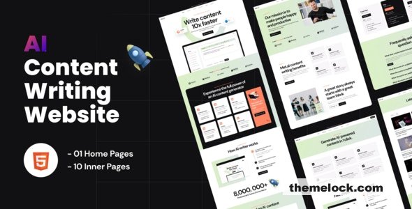 Contis - AI Writer & Copywriting Landing Page HTML Template
