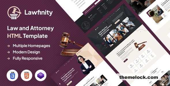 Lawfinity - Law and Attorney HTML Template