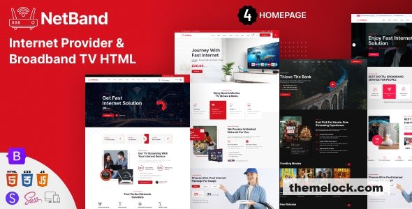 NetBand - Internet Provider and Broadband TV HTML Template