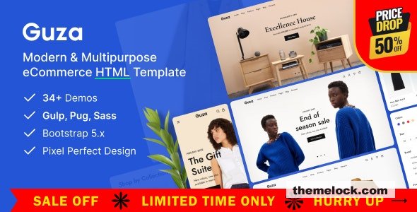Guza - Modern Multipurpose eCommerce HTML Template