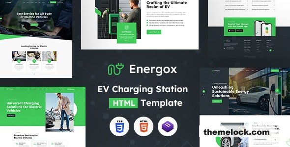Energox - EV Charging Station HTML Template