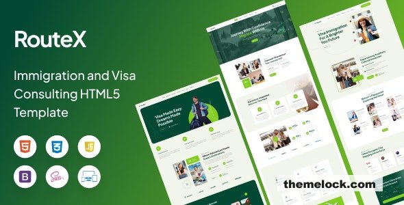 RouteX - Immigration and Visa Consulting HTML5 Template