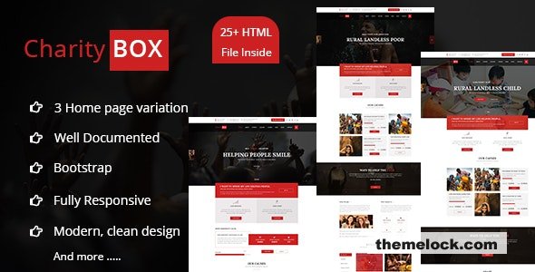 CherityBOX- Charity / Nonprofit HTML5 Template