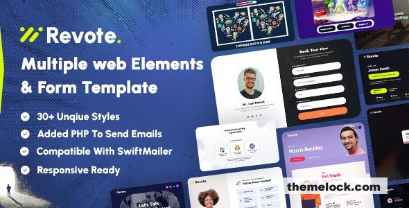 Revote - Multiple Web Elements & Forms Templates