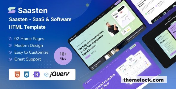 Saasten - SaaS & Software HTML Template