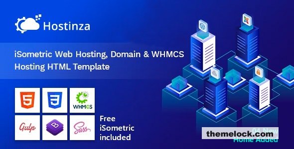 Hostinza v1.9 - Isometric Web Hosting, Domain and WHMCS Html Hosting Template