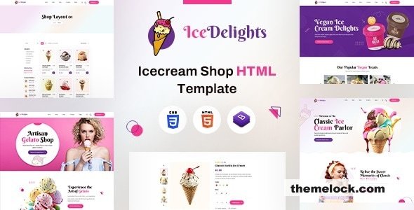 IceDelights - Ice Cream Shop HTML Template