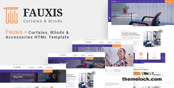Fauxis - Windows Curtains & Doors Service HTML Template