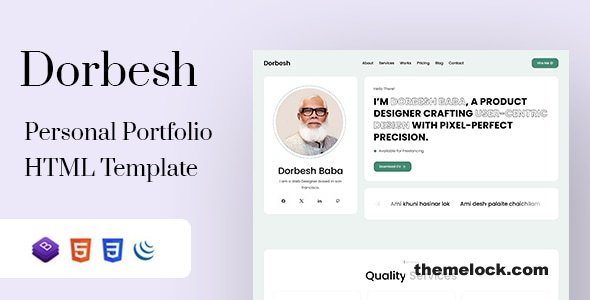 Dorbesh - Personal Portfolio Template