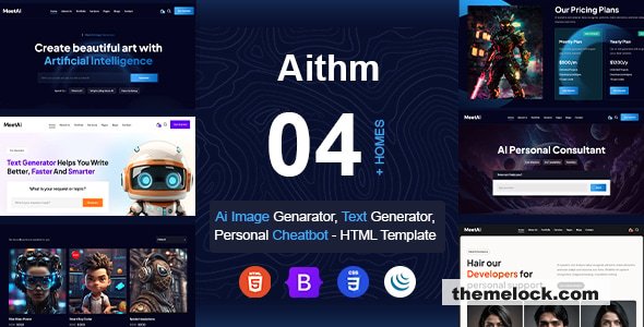 Aithm - AI Agency & Futuristic Startup HTML Template