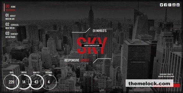 Sky v1.4 - Responsive Coming Soon Page