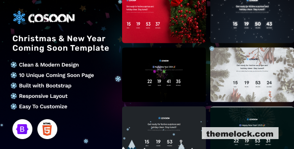 Cosoon - Christmas & New Year Coming Soon Template