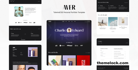 Aver - TailwindCSS Personal Portfolio and Blog Template