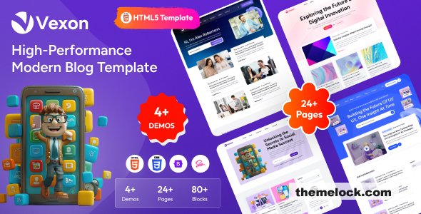 Vexon - Blog Magazine HTML Template