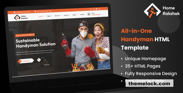Home Rakshak - All In One Handyman & Repair Services HTML Template