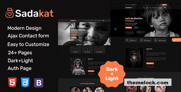 Sadakat - Charity Nonprofit HTML 5 Template