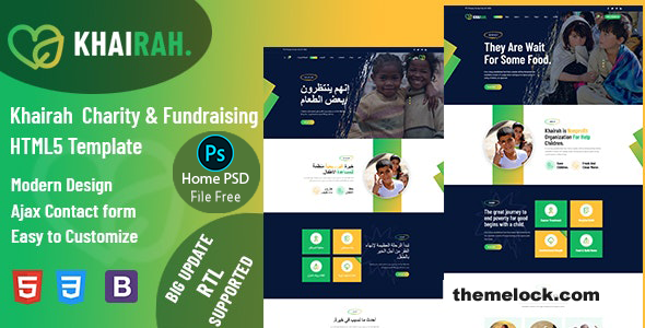 Khairah - Charity Nonprofit HTML5 Template