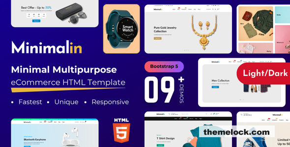 Minimalin - Minimal Fashion Multipurpose eCommerce Bootstrap Template