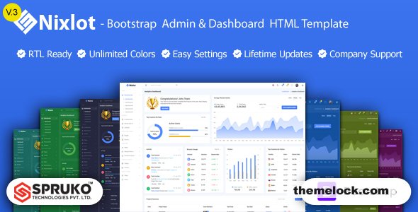 Nixlot v3.0 – Bootstrap Admin & Dashboard HTML Template