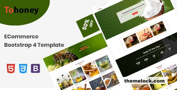 Tohoney - eCommerce Bootstrap 4 Template