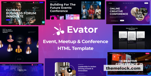 Evator - Event, Conference & Meetup HTML Template