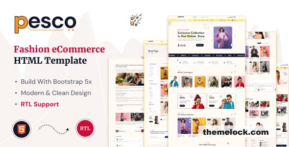 Pesco - eCommerce HTML + RTL Template