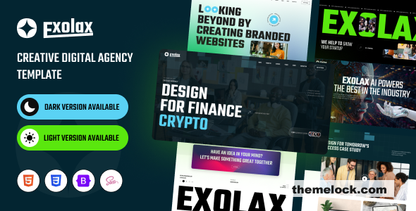 Exolax - Creative Digital Agency Template