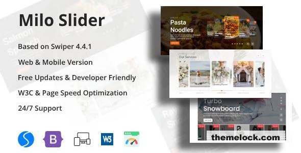 Milo Slider - Responsive HTML Hero Slider