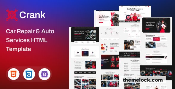 Crank - Car Repair & Auto Services HTML5 Template