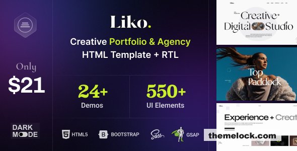 Liko - Creative Agency & Portfolio HTML Template