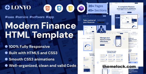 Lonyo - Sass And software Html Template