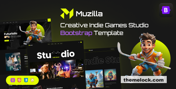 Muzilla - Creative Indie Game Studios Bootstrap 5 Template